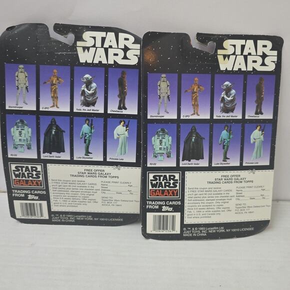 Vintage Star Wars Lot of 2 Bend Ems Action Figures Kenner R2D2 + Darth Vader New - Picture 2 of 2